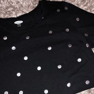 🖤metallic polka dot tee🖤